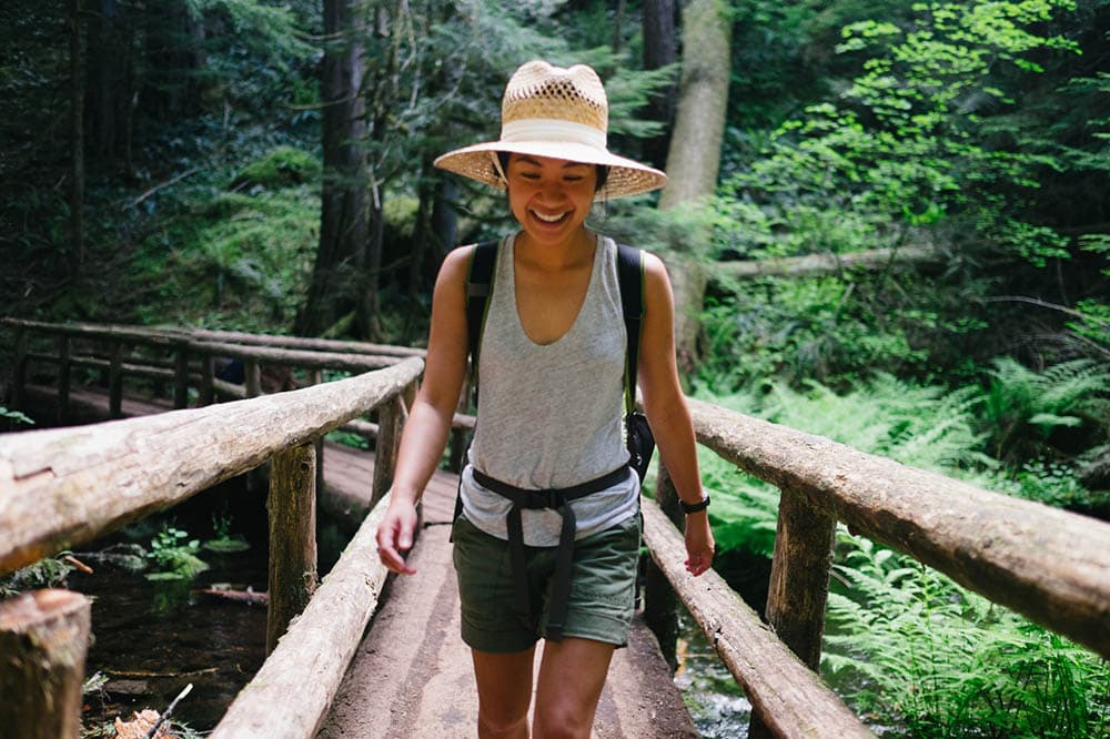 Woman Hiking Trails