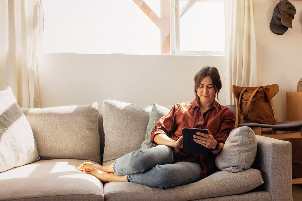 Woman on Device