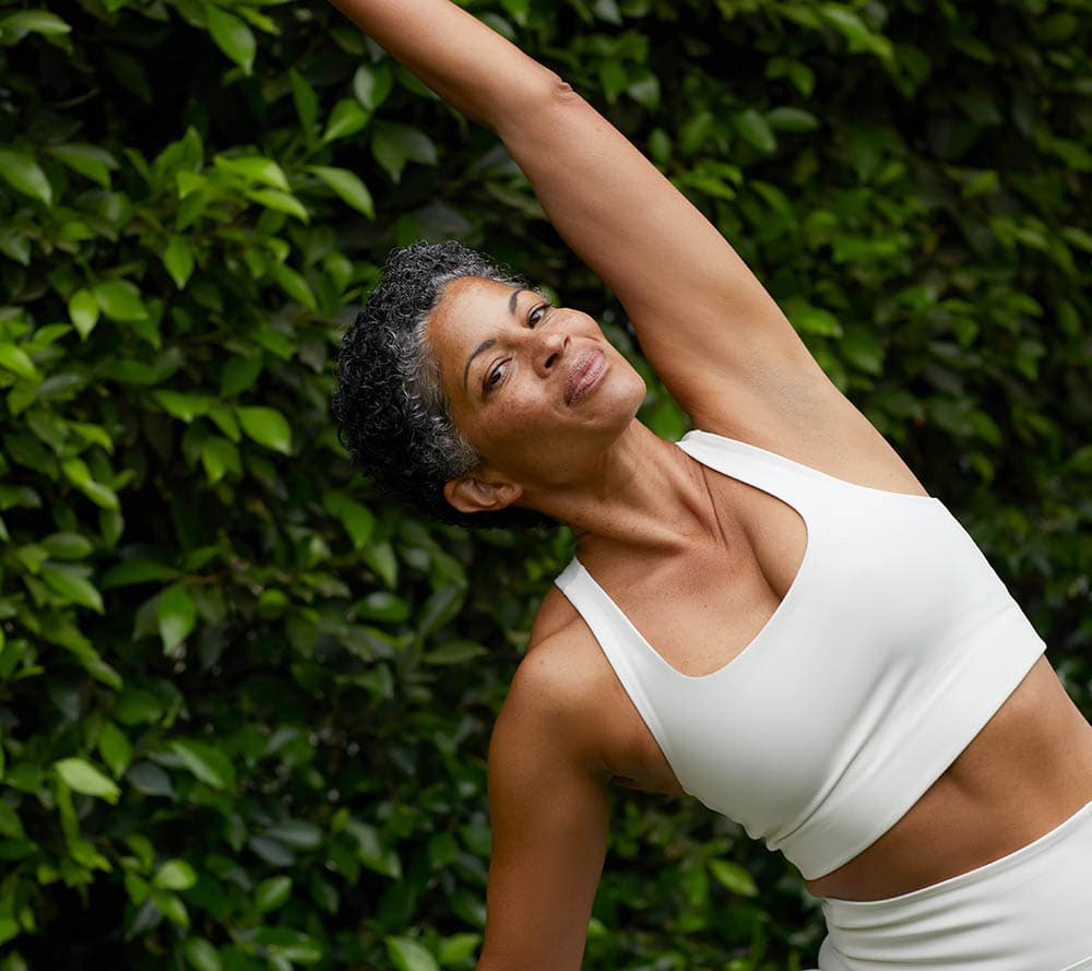woman stretching