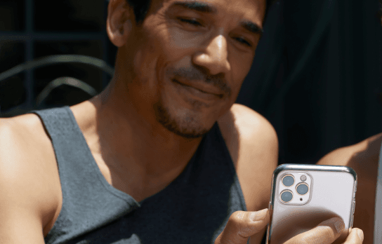 Man Looking at Phone