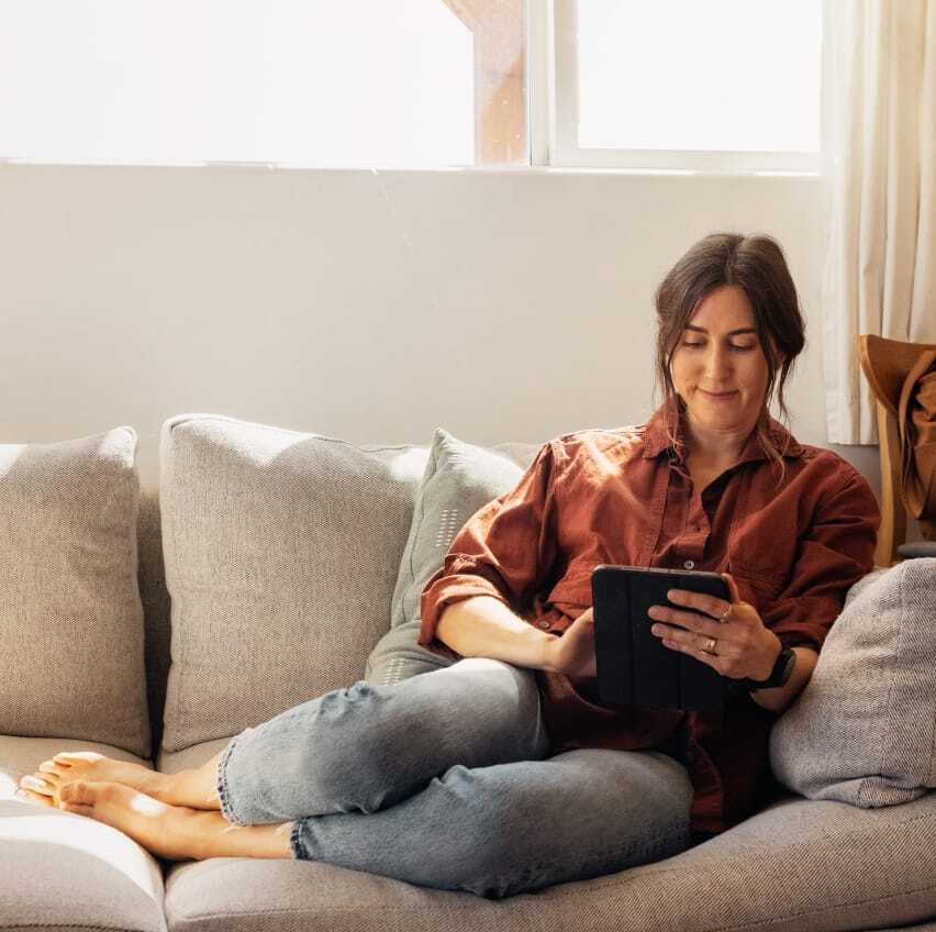 Health Goals Woman on Tablet